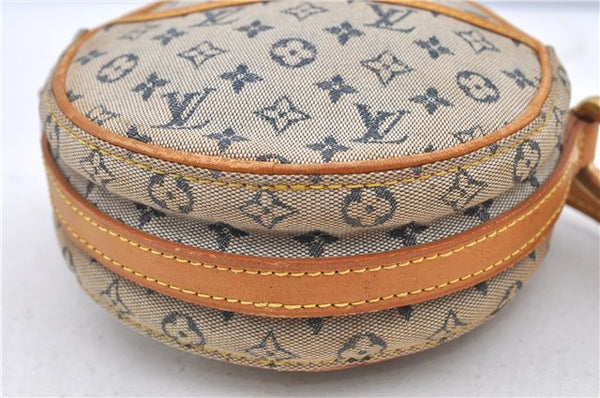 Auth Louis Vuitton Monogram Mini Jeanne PM Shoulder Cross Bag M92001 Blue H8808