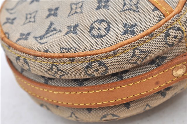 Auth Louis Vuitton Monogram Mini Jeanne PM Shoulder Cross Bag M92001 Blue H8808