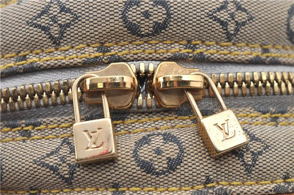 Auth Louis Vuitton Monogram Mini Jeanne PM Shoulder Cross Bag M92001 Blue H8808