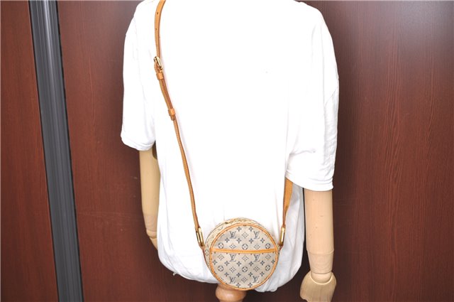 Auth Louis Vuitton Monogram Mini Jeanne PM Shoulder Cross Bag M92001 Blue H8808