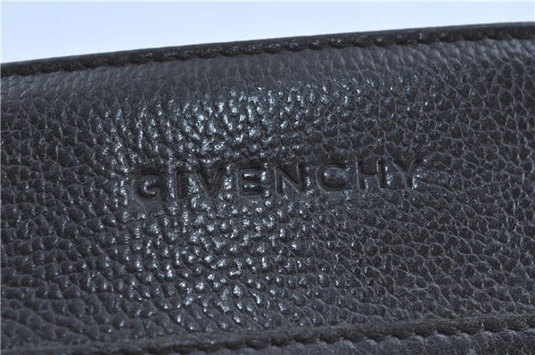 Authentic GIVENCHY Canvas Leather Shoulder Cross Body Bag Black H8827