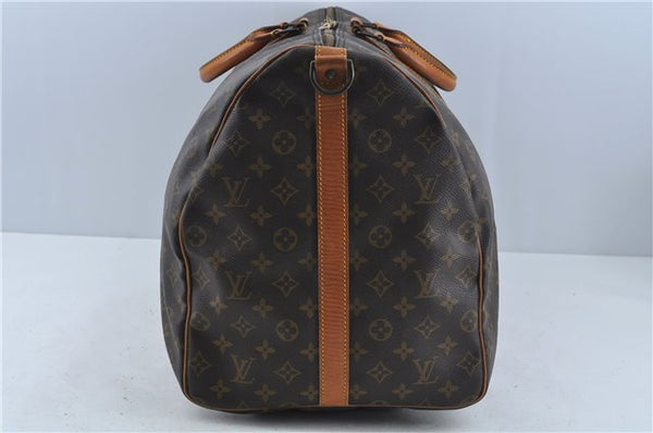 Auth Louis Vuitton Monogram Keepall Bandouliere 60 Boston Bag M41412 LV H8837