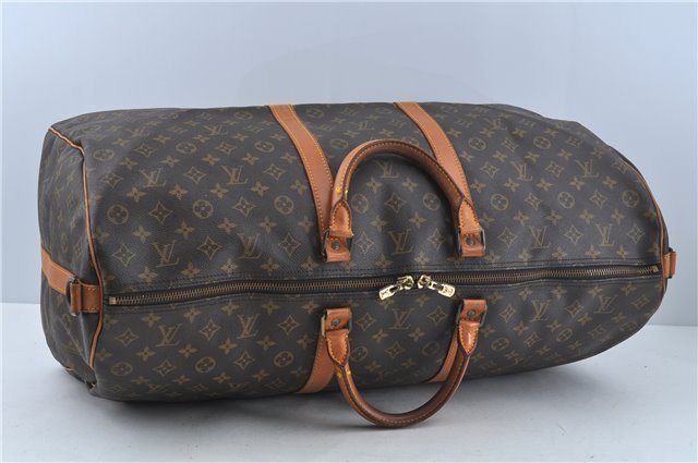 Auth Louis Vuitton Monogram Keepall Bandouliere 60 Boston Bag M41412 LV H8837