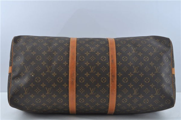 Auth Louis Vuitton Monogram Keepall Bandouliere 60 Boston Bag M41412 LV H8837