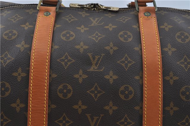 Auth Louis Vuitton Monogram Keepall Bandouliere 60 Boston Bag M41412 LV H8837