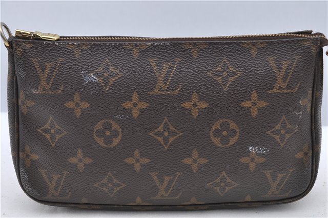 Auth Louis Vuitton Monogram Pochette Accessoires Shoulder Cross Body Pouch H8838