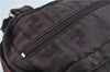 Authentic FENDI Zucca Shoulder Boston Bag Nylon Leather Purple H8841