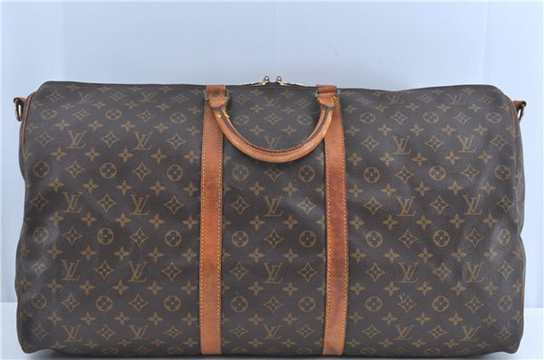 Auth Louis Vuitton Monogram Keepall Bandouliere 60 Boston Bag M41412 LV H8843