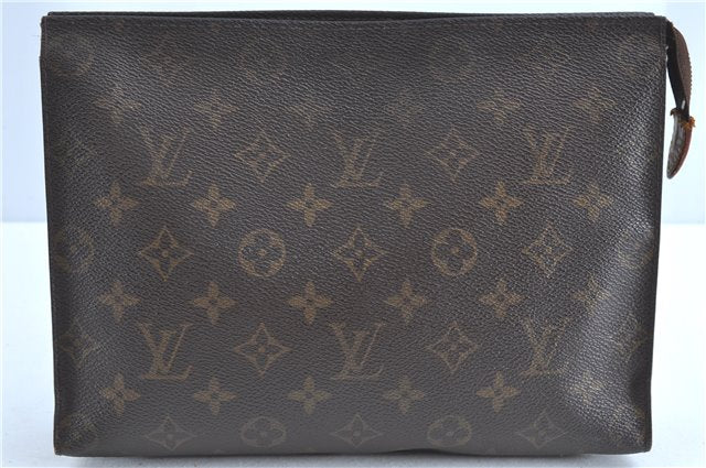 Auth Louis Vuitton Monogram Poche Toilette 26 Cosmetics Pouch M47542 Junk H8849