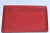 Authentic Louis Vuitton Epi Arts Deco Clutch Bag Red M52637 LV H8850