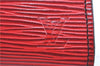 Authentic Louis Vuitton Epi Arts Deco Clutch Bag Red M52637 LV H8850