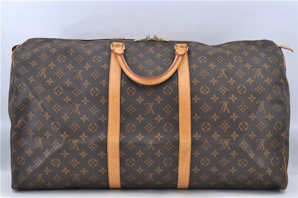 Authentic Louis Vuitton Monogram Keepall 60 Boston Bag M41422 LV H8857