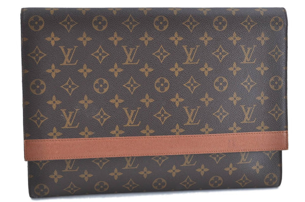 Authentic Louis Vuitton Monogram Porte Envelope Clutch Bag M51801 LV H8862