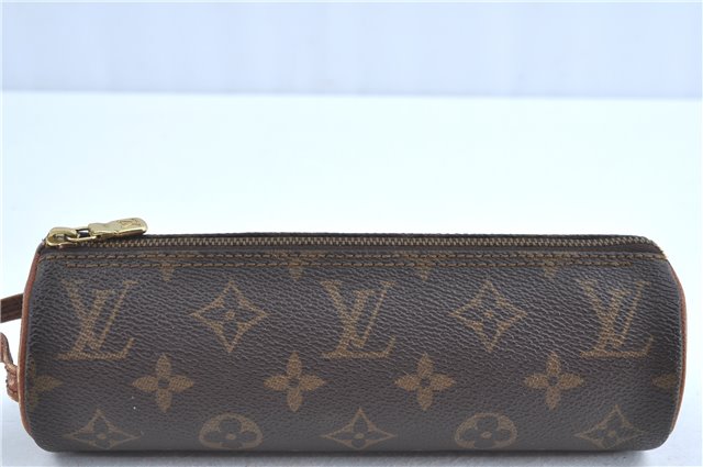 Authentic Louis Vuitton Monogram Trousse Ronde Pen Case Pouch M47630 LV H8864