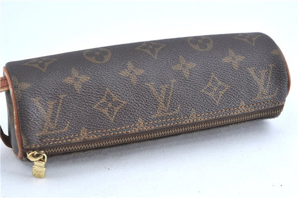 Authentic Louis Vuitton Monogram Trousse Ronde Pen Case Pouch M47630 LV H8864