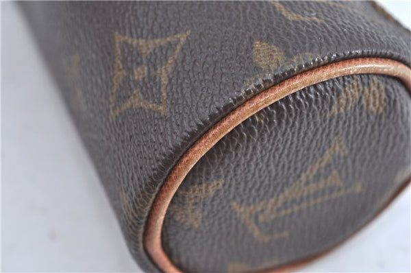 Authentic Louis Vuitton Monogram Trousse Ronde Pen Case Pouch M47630 LV H8864