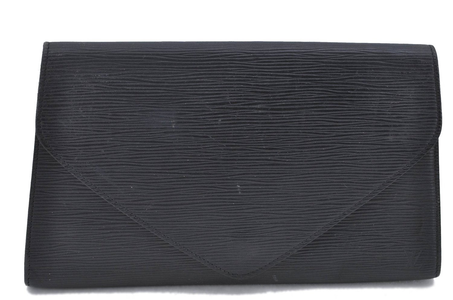 Authentic Louis Vuitton Epi Arts Deco Clutch Bag Black M52632 LV H8866