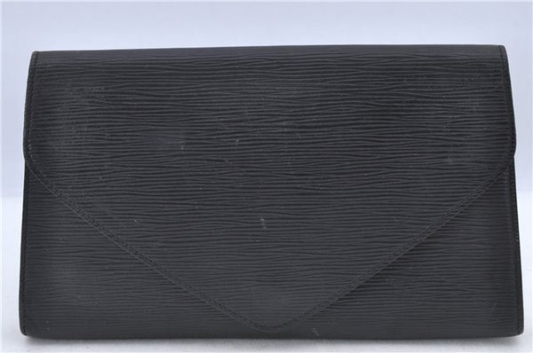 Authentic Louis Vuitton Epi Arts Deco Clutch Bag Black M52632 LV H8866