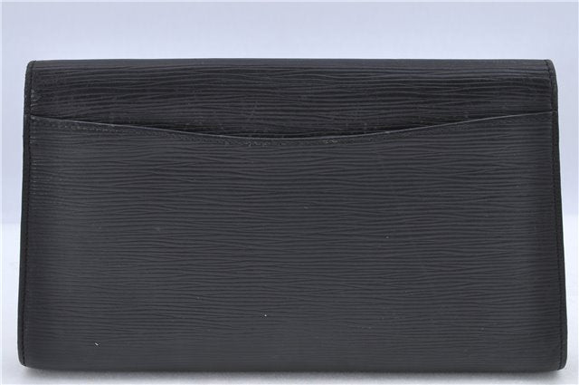 Authentic Louis Vuitton Epi Arts Deco Clutch Bag Black M52632 LV H8866