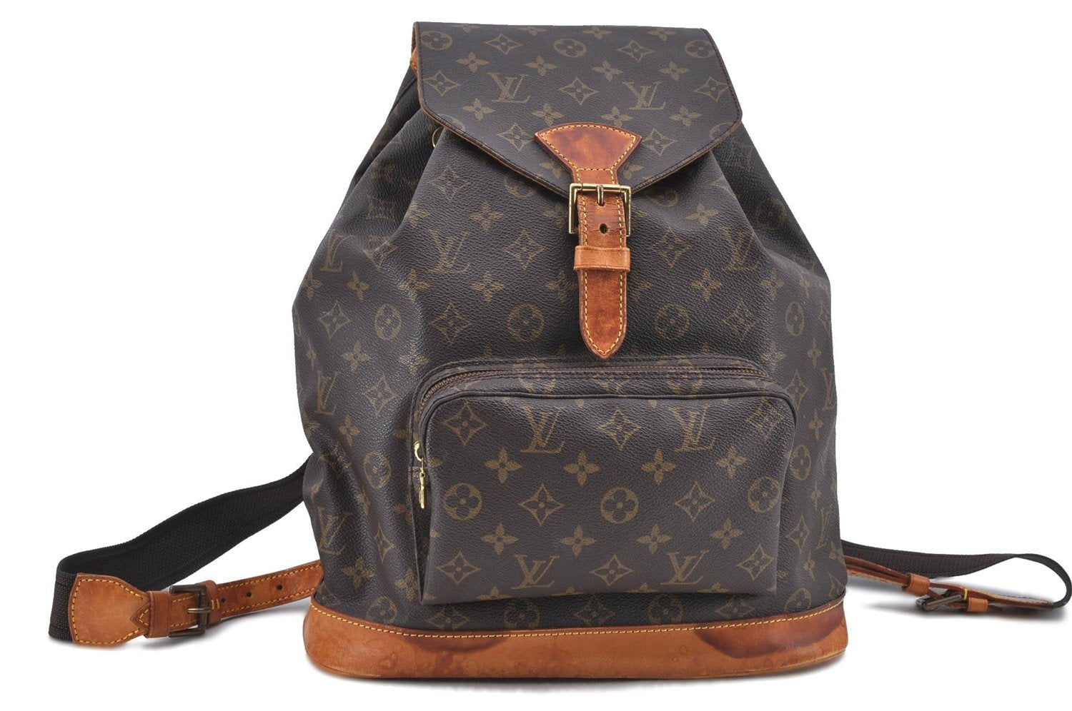 Authentic Louis Vuitton Monogram Montsouris GM Backpack M51135 LV H8877