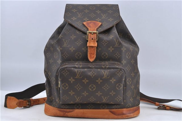 Authentic Louis Vuitton Monogram Montsouris GM Backpack M51135 LV H8877