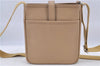 Authentic BURBERRY Vintage Leather Shoulder Cross Body Bag Beige H8880