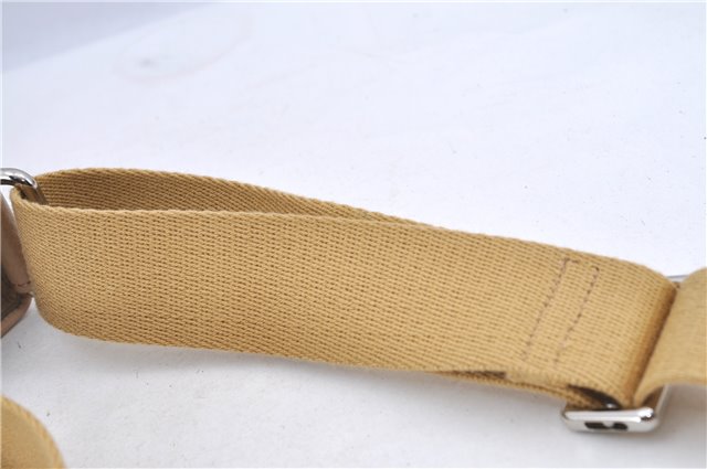Authentic BURBERRY Vintage Leather Shoulder Cross Body Bag Beige H8880