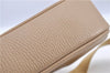 Authentic BURBERRY Vintage Leather Shoulder Cross Body Bag Beige H8880