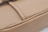 Authentic BURBERRY Vintage Leather Shoulder Cross Body Bag Beige H8880