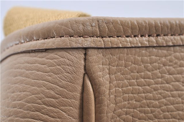 Authentic BURBERRY Vintage Leather Shoulder Cross Body Bag Beige H8880