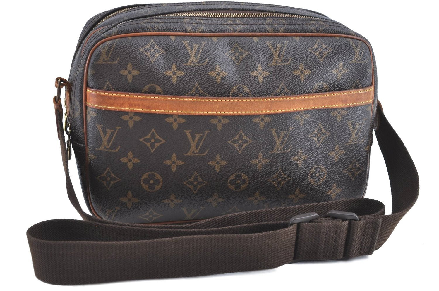 Auth Louis Vuitton Monogram Reporter PM Shoulder Cross Body Bag M45254 LV H8882