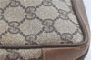 Auth GUCCI Web Sherry Line Clutch Hand Bag Purse GG PVC Leather Brown Junk H8883