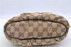 Auth GUCCI Web Sherry Line Hand Bag Pouch GG Canvas Leather 224093 Brown H8888