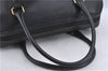 Authentic Burberrys Vintage Leather Hand Bag Black H8892