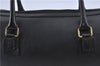 Authentic Burberrys Vintage Leather Hand Bag Black H8892