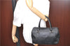 Authentic Burberrys Vintage Leather Hand Bag Black H8892