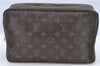 Auth Louis Vuitton Monogram Trousse Toilette 28 Clutch Hand Bag M47522 LV H8903