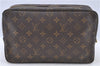 Auth Louis Vuitton Monogram Trousse Toilette 28 Clutch Hand Bag M47522 LV H8903