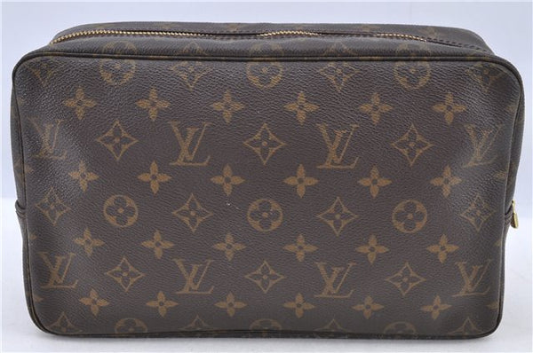 Auth Louis Vuitton Monogram Trousse Toilette 28 Clutch Hand Bag M47522 LV H8903