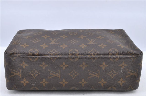 Auth Louis Vuitton Monogram Trousse Toilette 28 Clutch Hand Bag M47522 LV H8903
