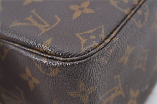 Auth Louis Vuitton Monogram Trousse Toilette 28 Clutch Hand Bag M47522 LV H8903