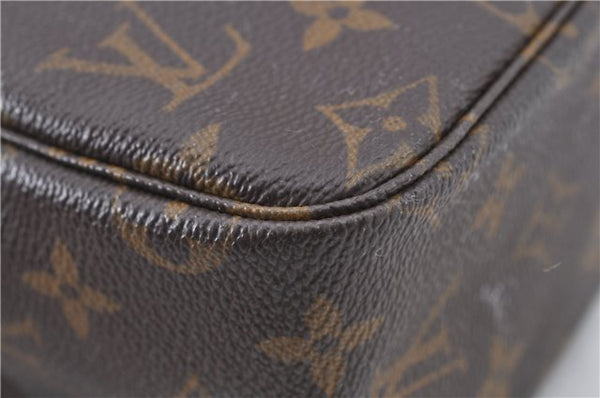 Auth Louis Vuitton Monogram Trousse Toilette 28 Clutch Hand Bag M47522 LV H8903