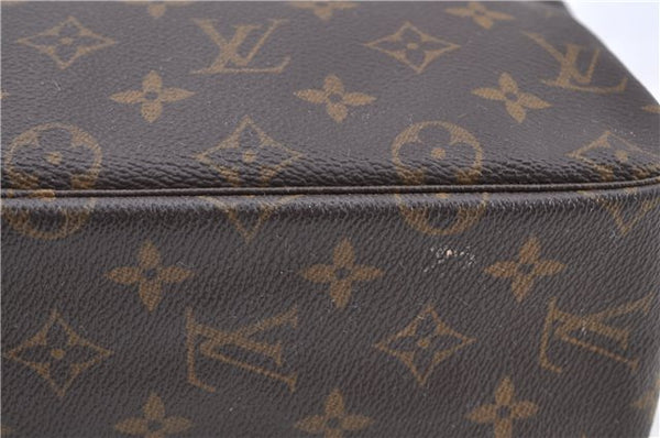 Auth Louis Vuitton Monogram Trousse Toilette 28 Clutch Hand Bag M47522 LV H8903