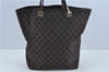 Authentic GUCCI Shoulder Tote Bag GG Canvas Leather 0021098 Black H8904