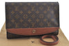 Auth Louis Vuitton Monogram Bordeaux 2Way Shoulder Clutch Bag M51797 LV H8917