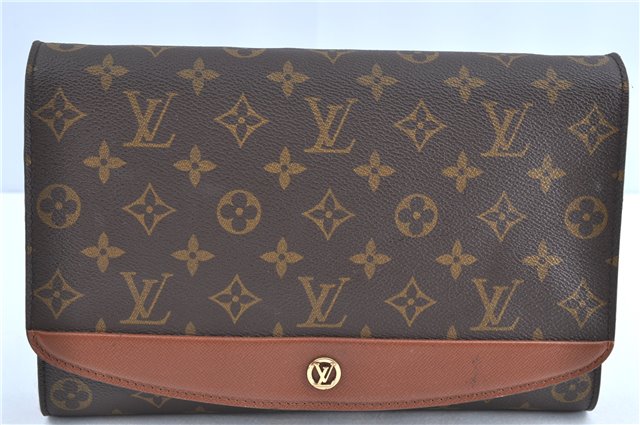 Auth Louis Vuitton Monogram Bordeaux 2Way Shoulder Clutch Bag M51797 LV H8917