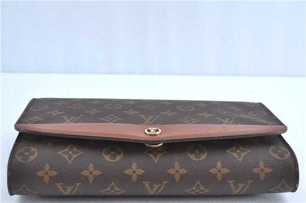 Auth Louis Vuitton Monogram Bordeaux 2Way Shoulder Clutch Bag M51797 LV H8917