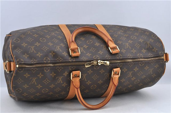 Auth Louis Vuitton Monogram Keepall Bandouliere 50 Boston Bag M41416 LV H8919