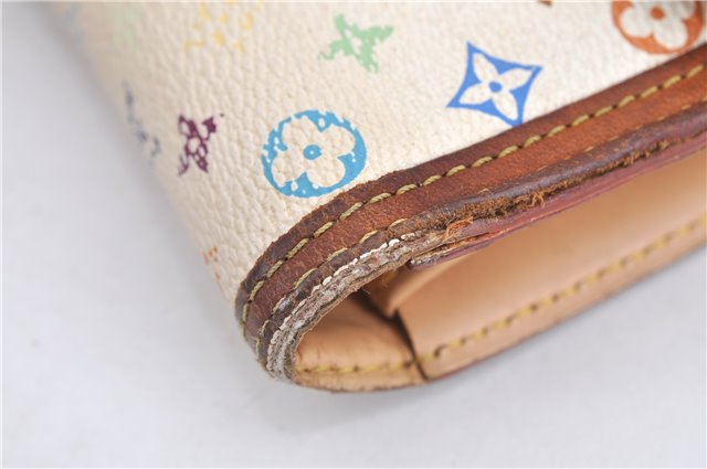 Louis Vuitton Monogram Multicolor Portefeuille International Wallet White H8933