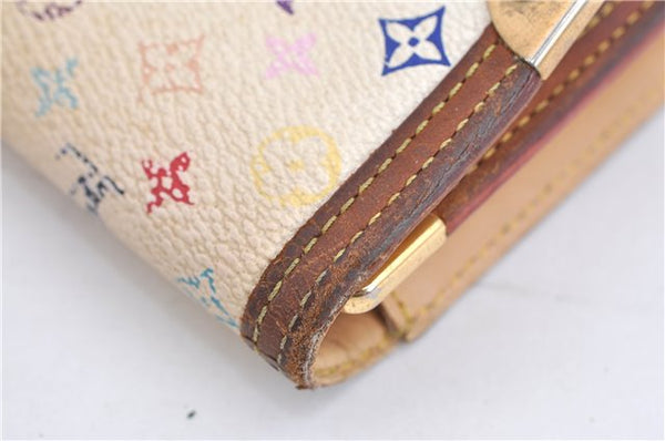 Louis Vuitton Monogram Multicolor Portefeuille International Wallet White H8933